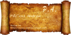Pécsi Andrea névjegykártya